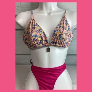 Floral Multicolor Bikini Top 3